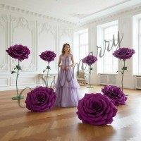 Ростовой цветок из бумаги "Роза фиолетовая"